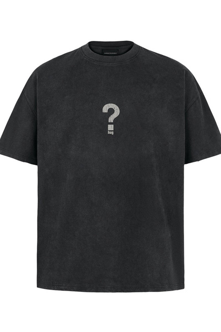 Washed Graphic Letter T-Shirt