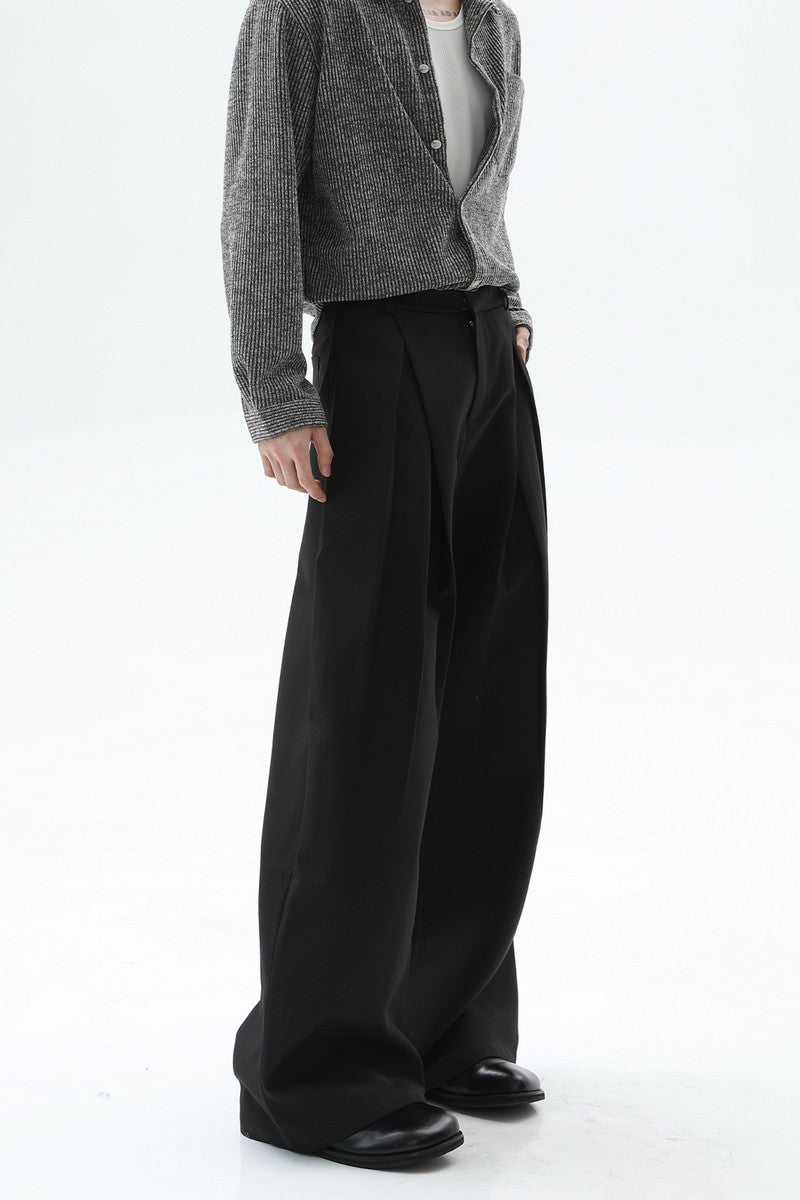 Pleated Wide Leg Trousers