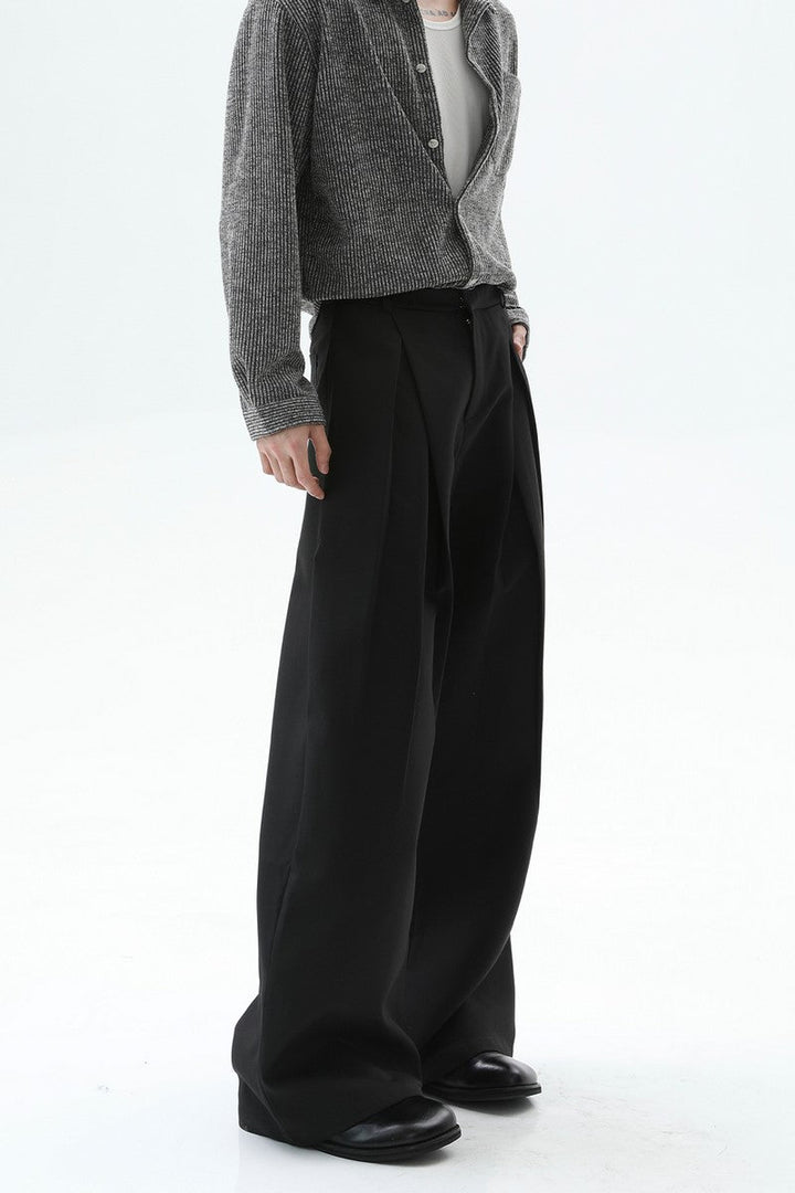 Pleated Wide Leg Trousers