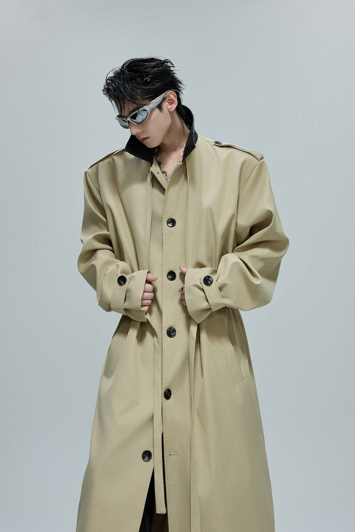 Deconstructed Woven Faux Layer Trench
