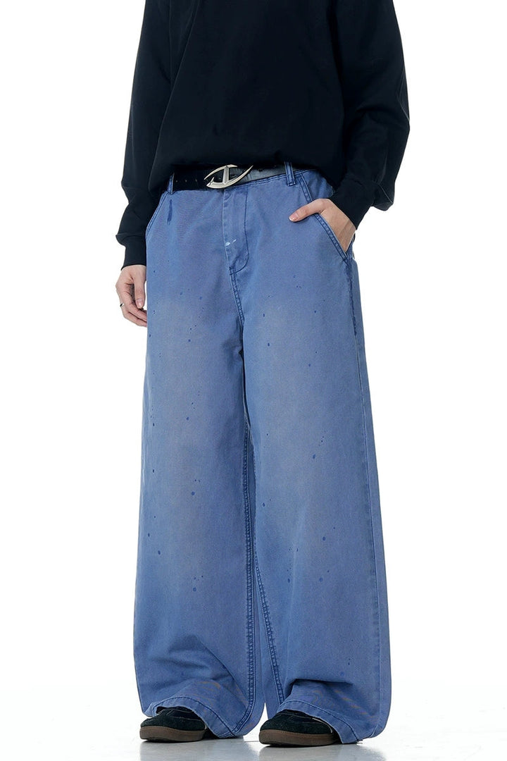 Paint Splatter Washed Jeans