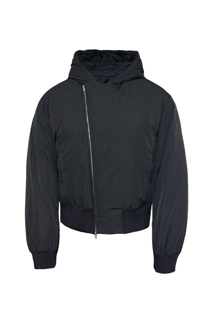 Asymmetrical Placket Puffer Jacket