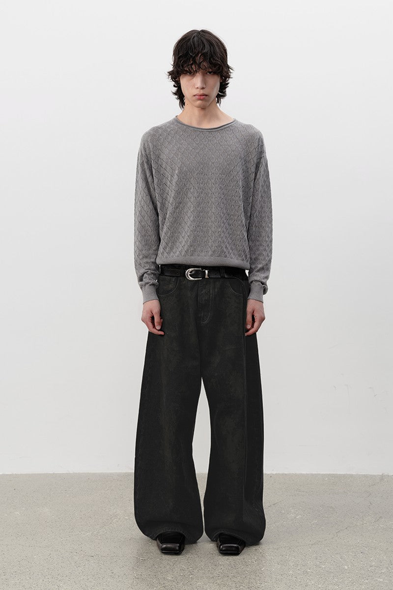 Washed Black Banana Jeans