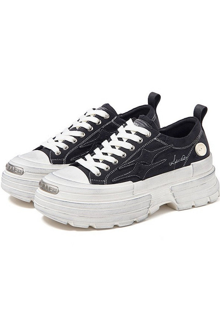 Distressed Chunky Sole Sneakers
