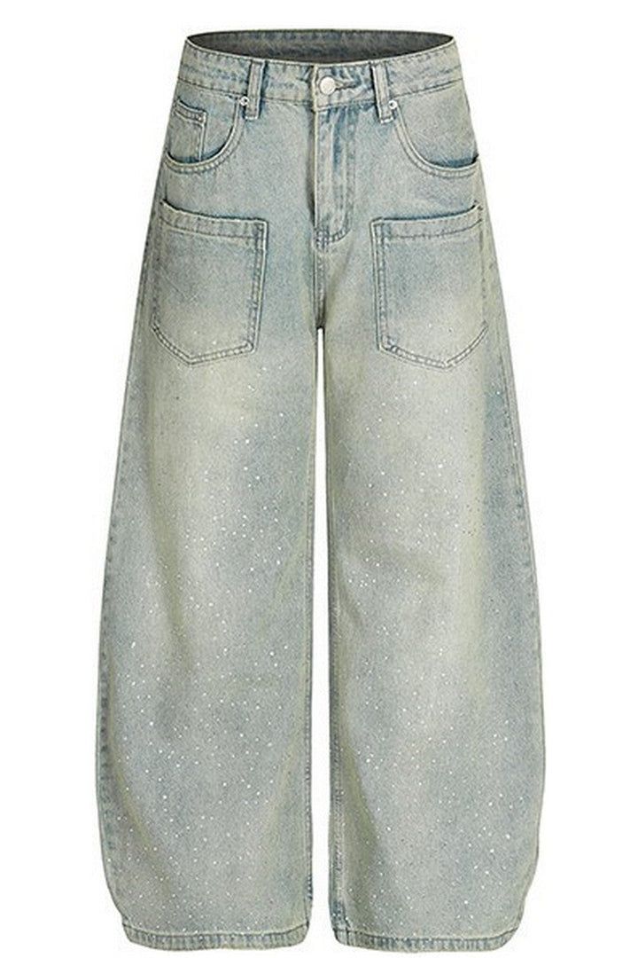 Rhinestone Wide Leg Jeans