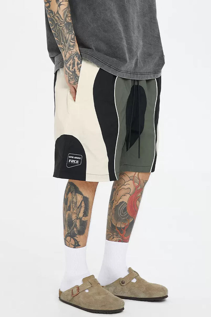 Color Block Nylon Basketball Shorts