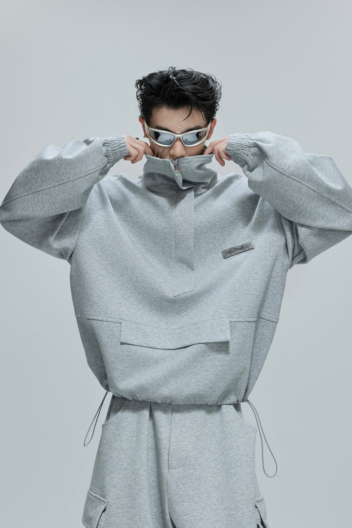 Minimalist Zip Utility Sweatshirt