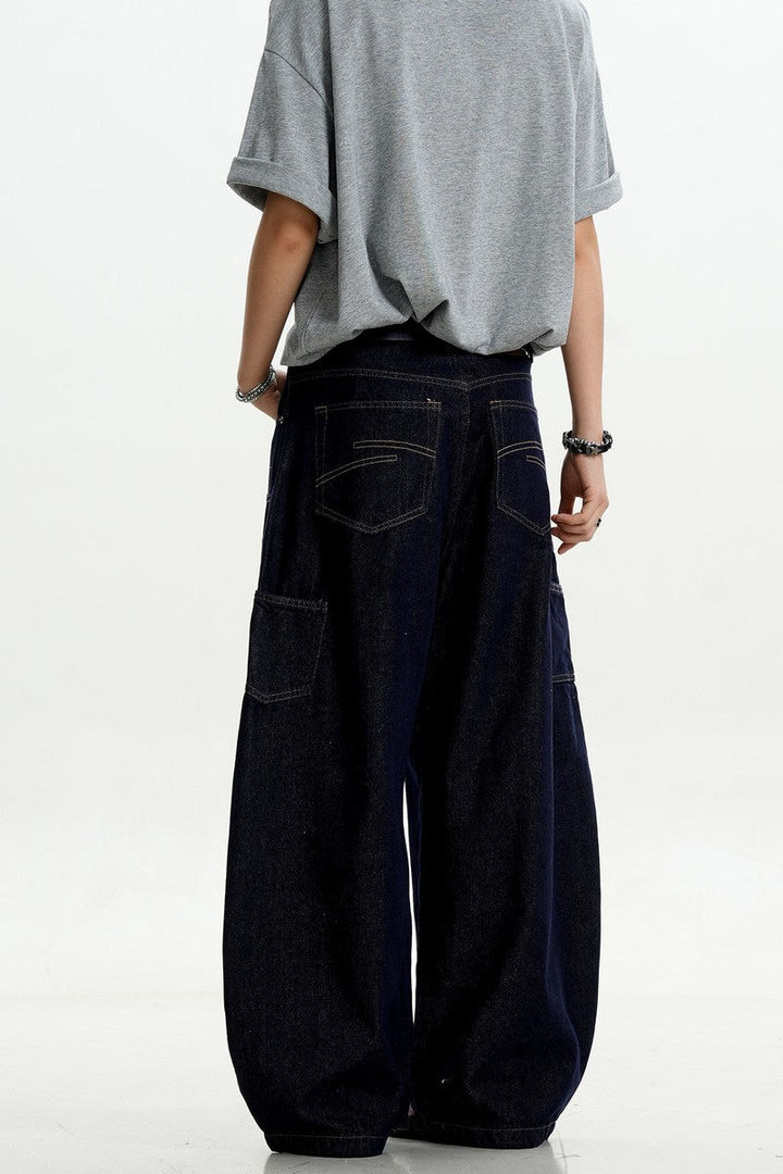 Flared Raw Denim Carpenter Jeans