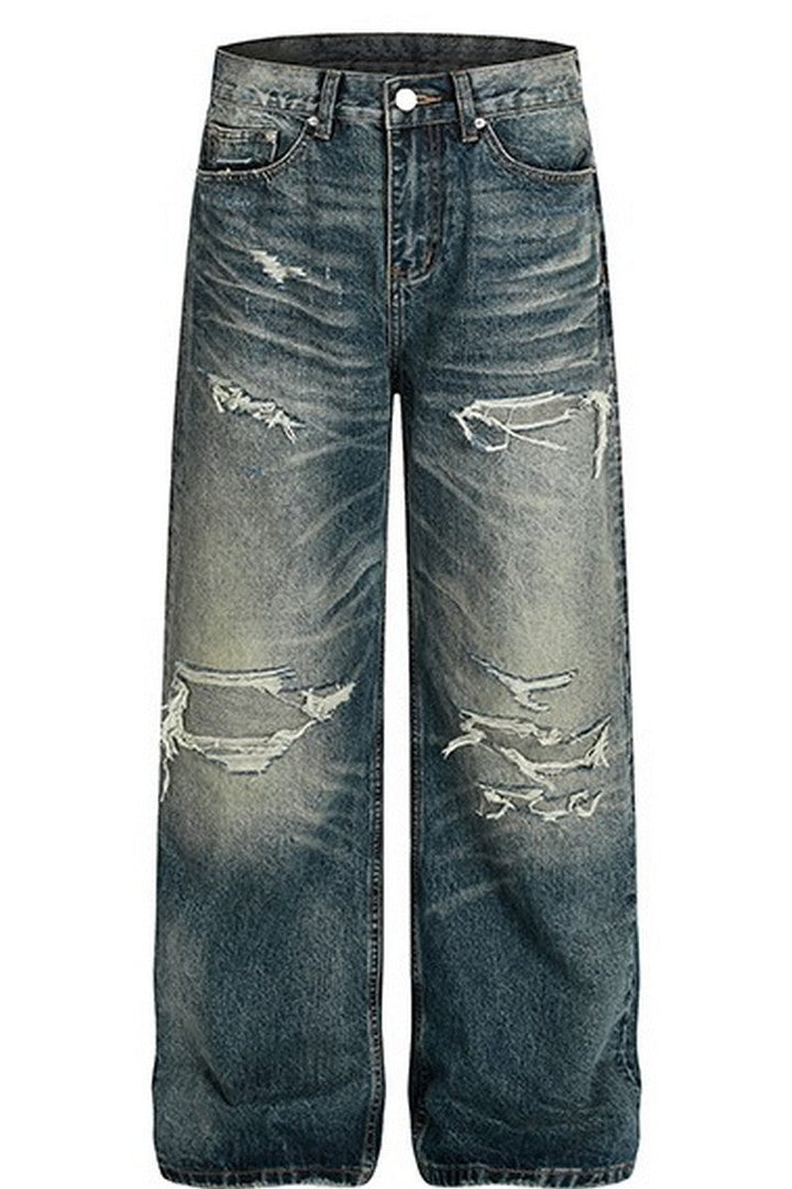 Patched Washed Vintage Jeans
