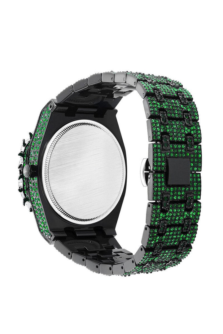 Iced Rainbow Nautilus Watch