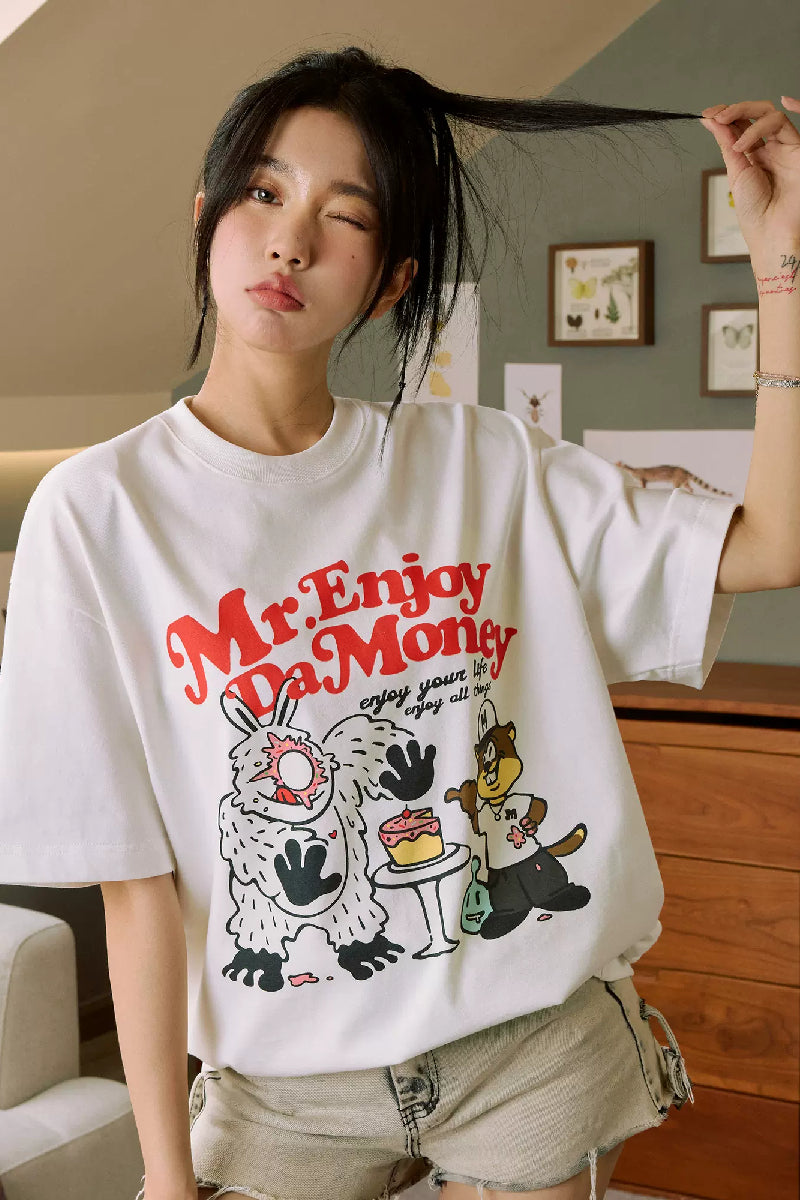 Cartoon Graffiti Print Tee