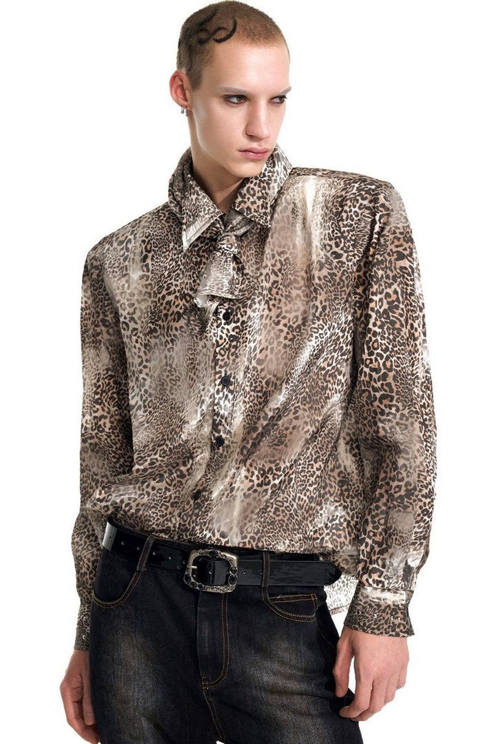 Leopard Print Padded Shirt