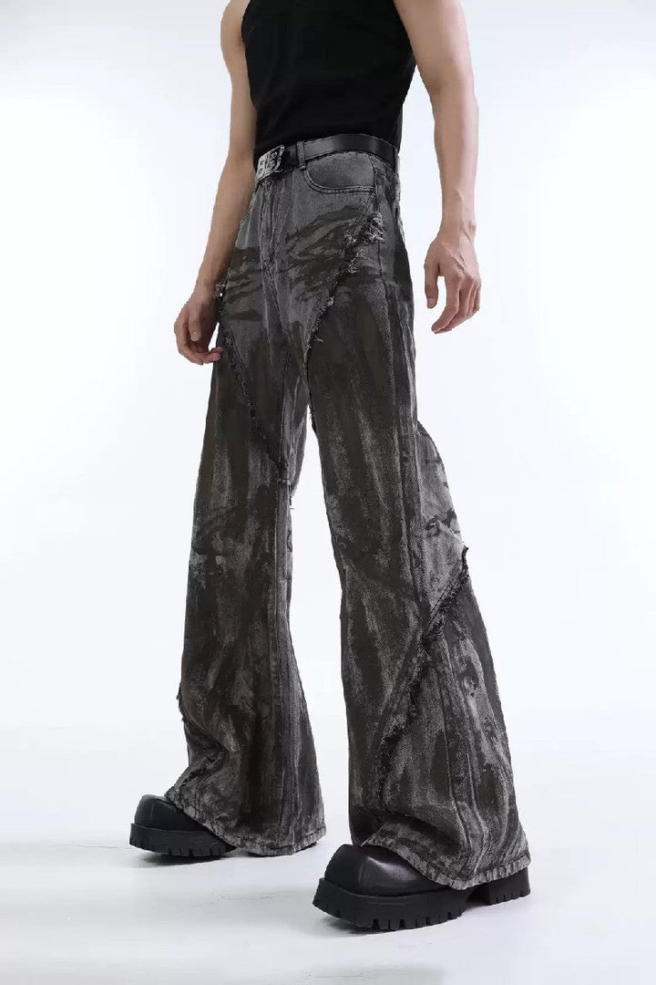 Distressed Fringe Pants