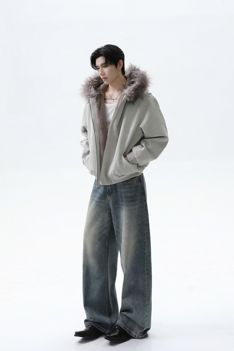 Faux Fur Hooded Puffer Jacket