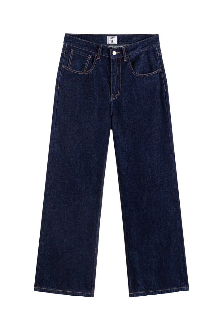 Raw Washed Flared Jeans