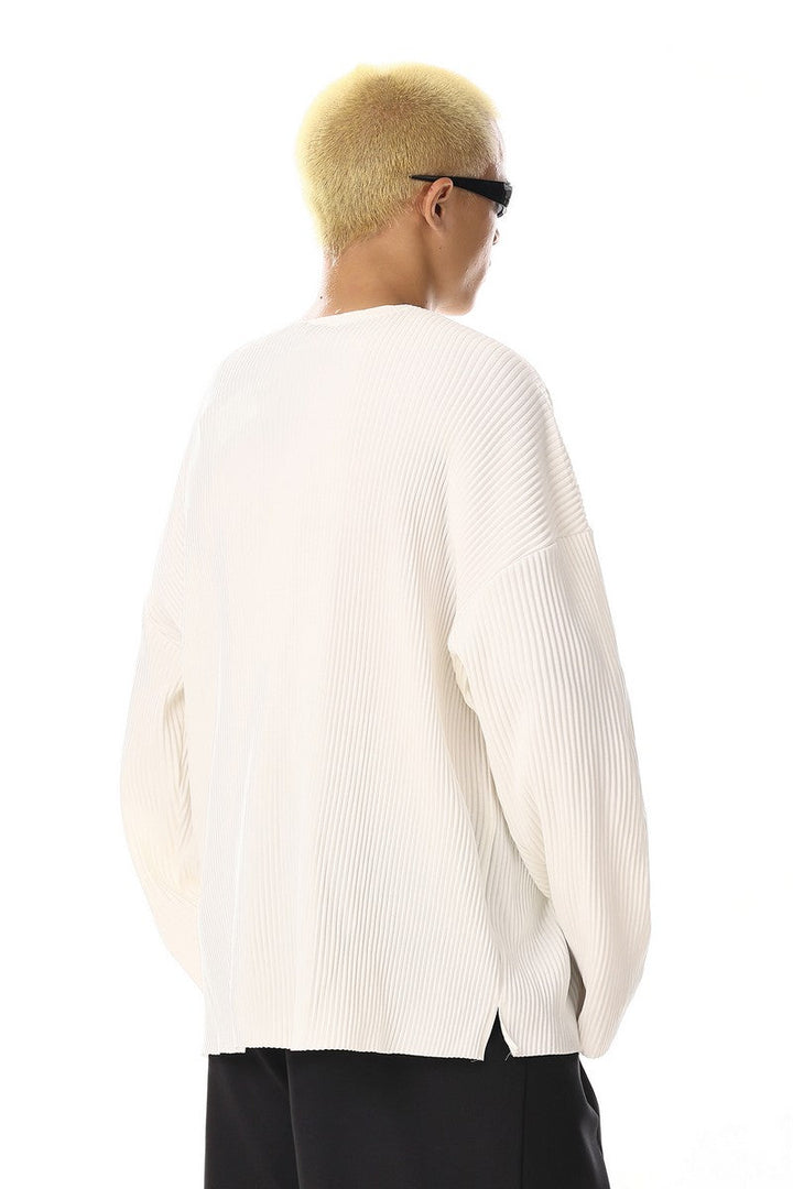 V Neck Drape Long Sleeve Tee