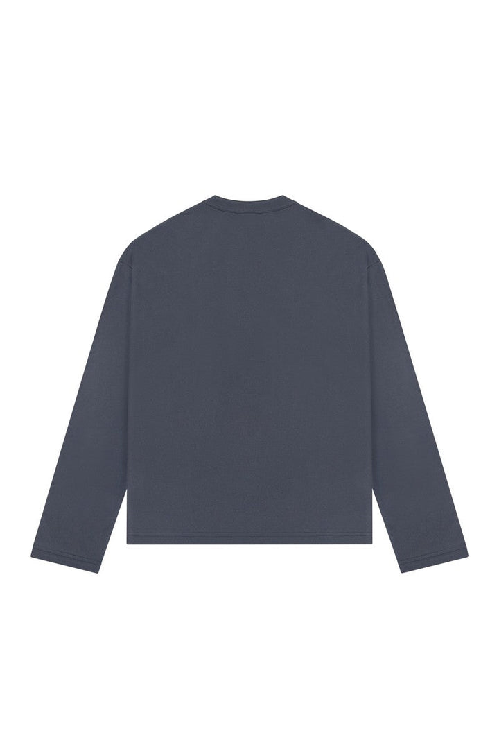 Boxy Henley Long Sleeve Tee