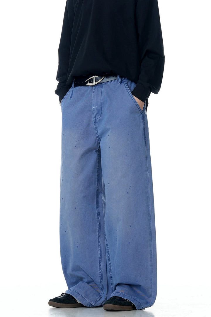Paint Splatter Washed Jeans