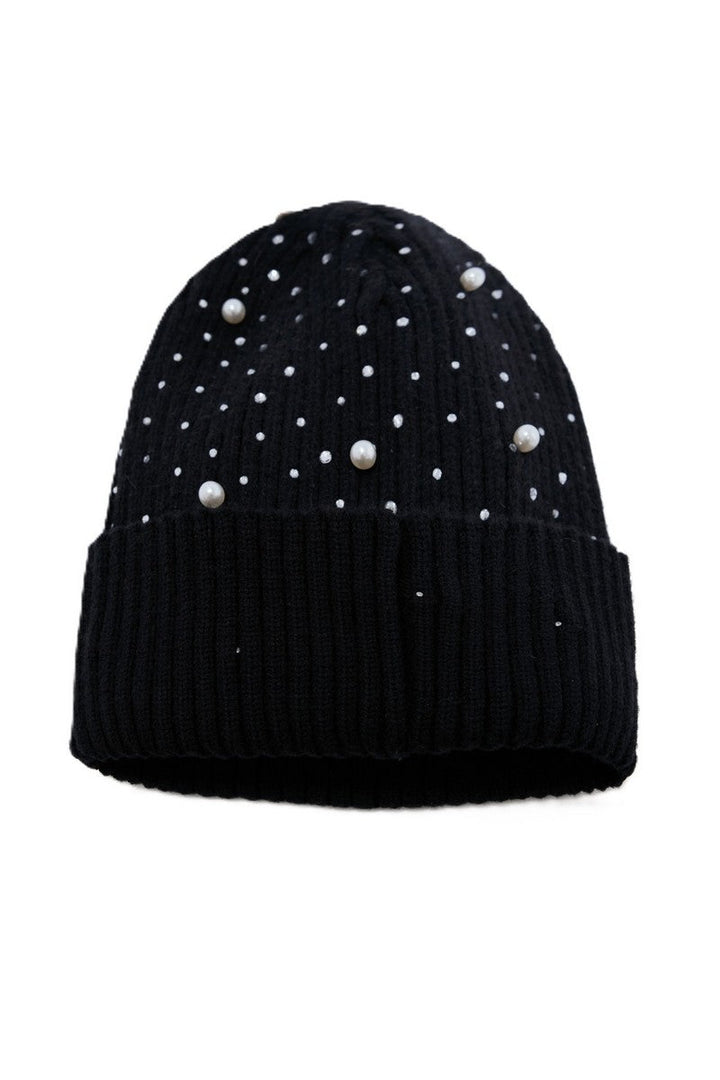 Pearl Knit Fuzzy Winter Beanie