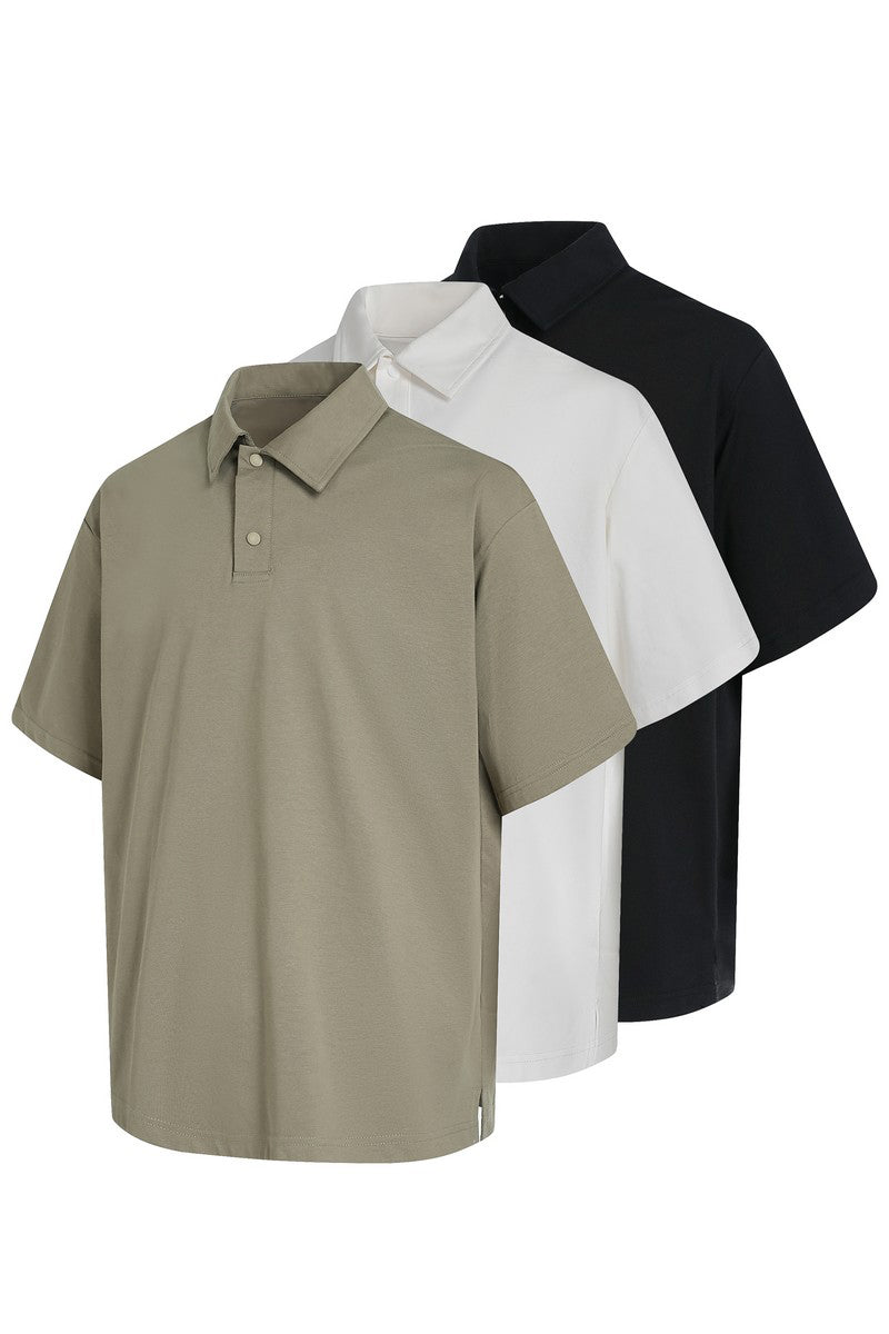 Heavyweight Basic Collar Polo Shirt