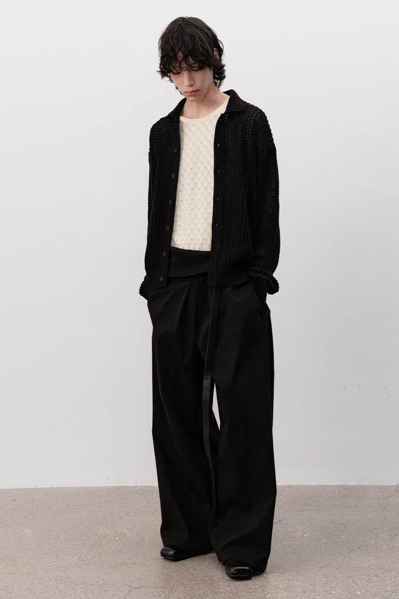 Textured Knit Cotton Cardigan