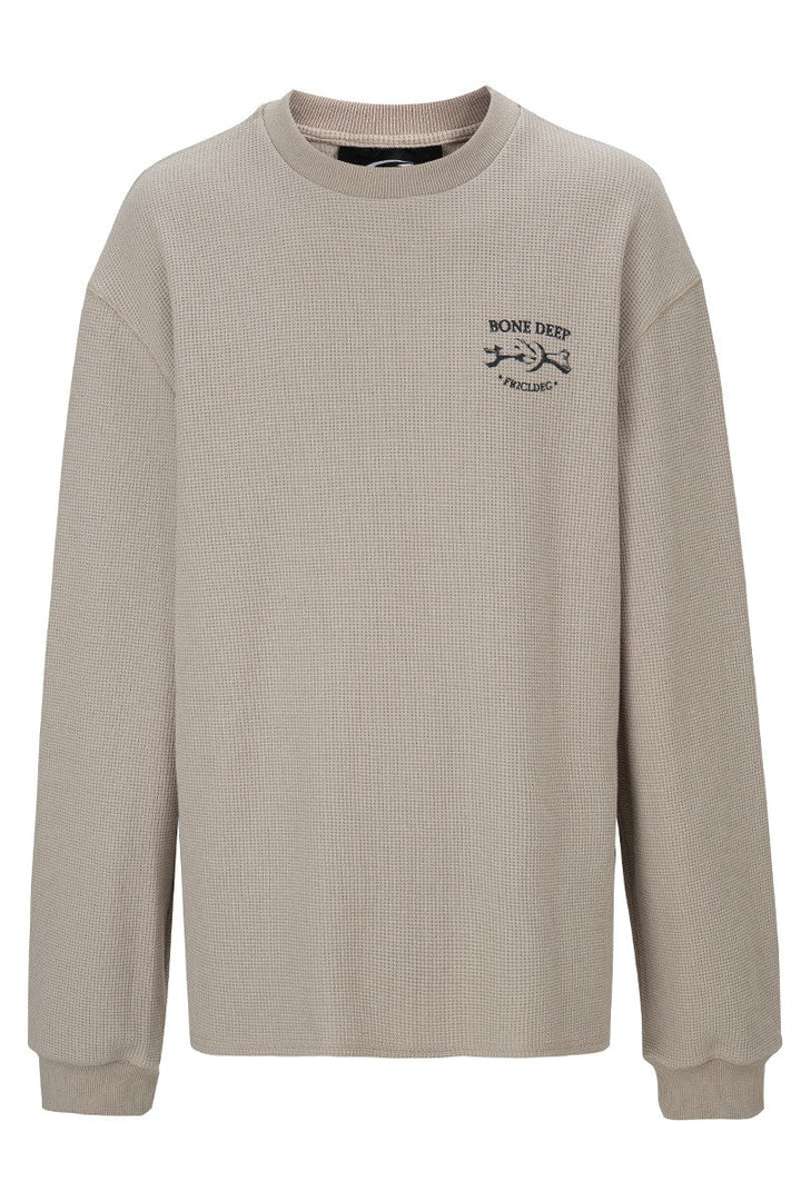 Skeleton Waffle Knit Sweatshirt