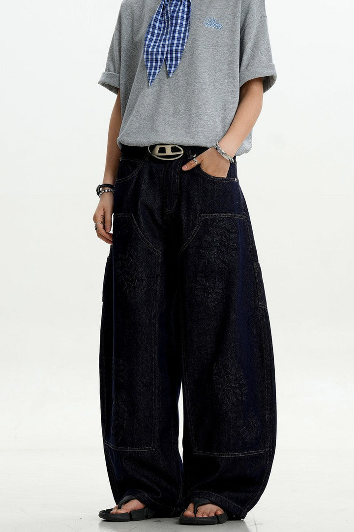 Flared Raw Denim Carpenter Jeans