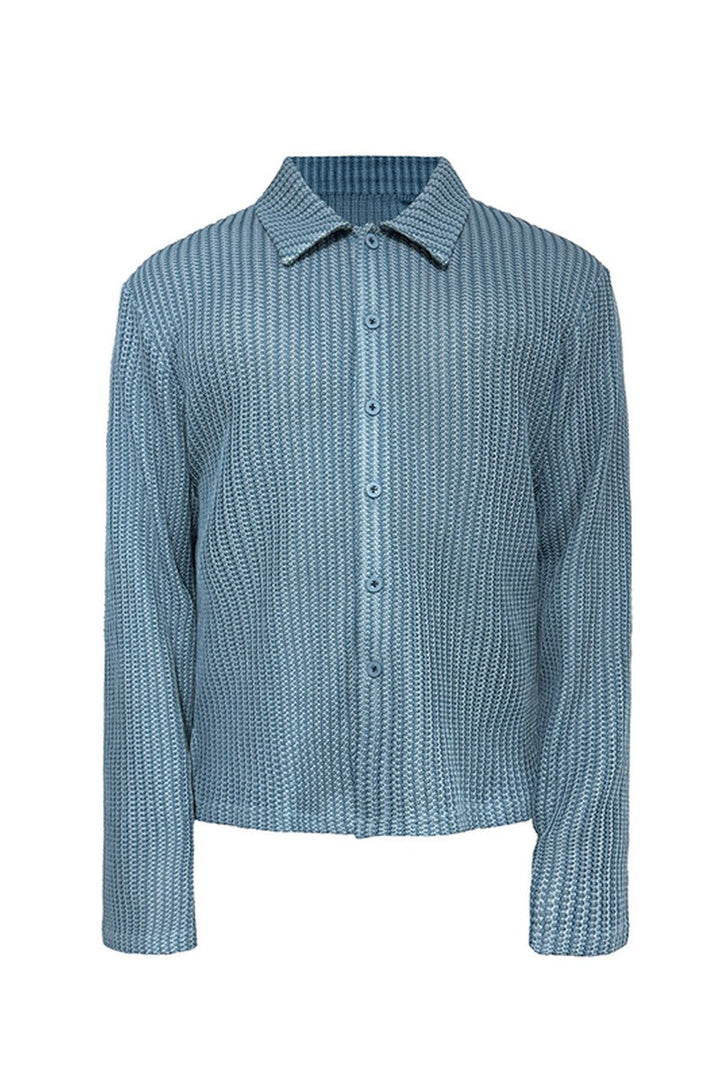 Woven Textured Long Sleeve Shirt