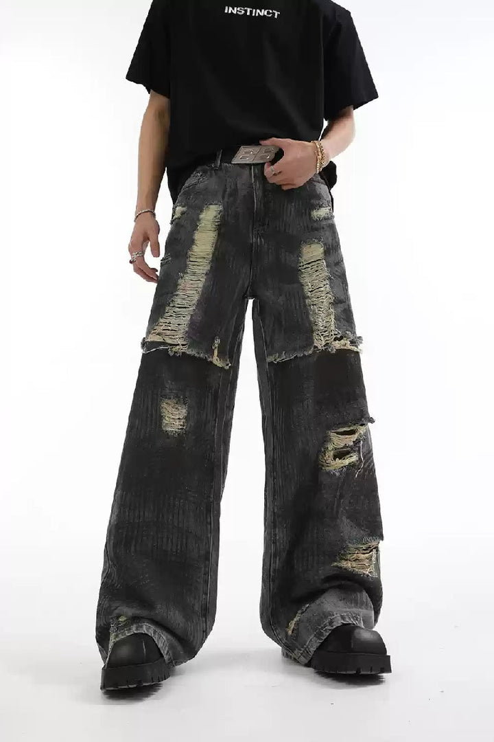 Fringed Wide Leg Jeans