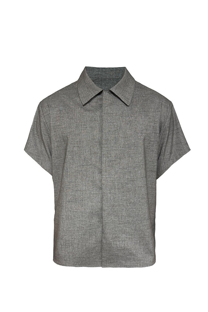 Textured Bud Collar Shirt