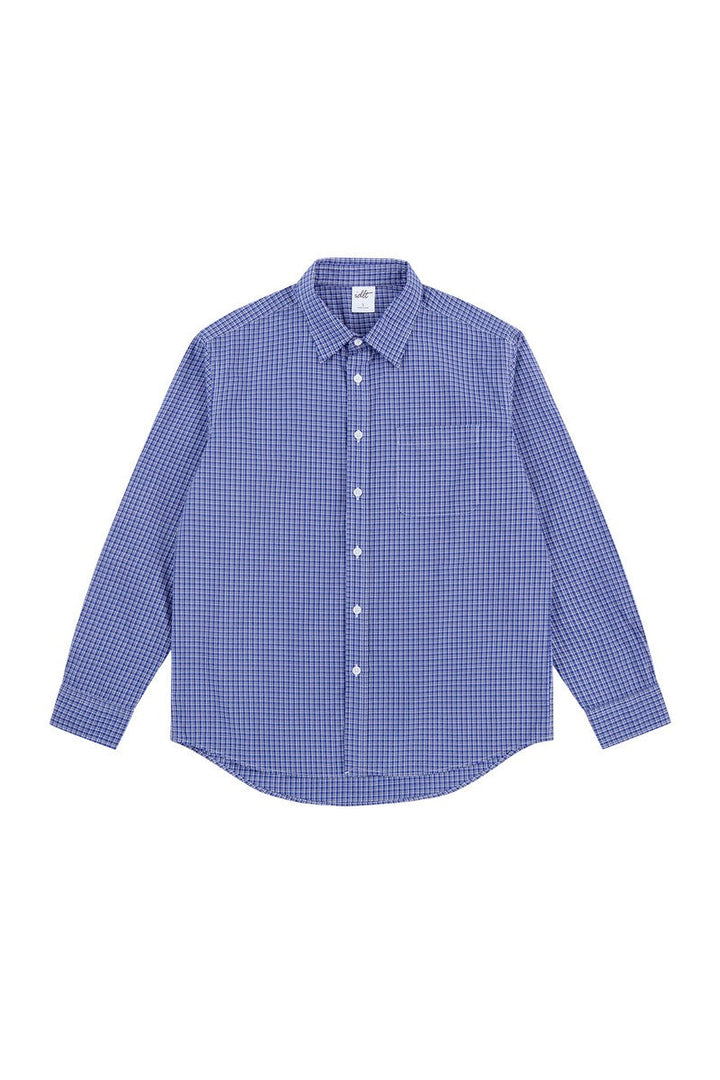Washed Blue Check Shirt