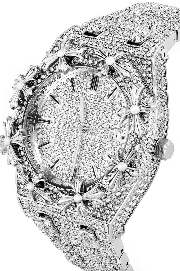 Iced Cross Fleur Quartz Watch