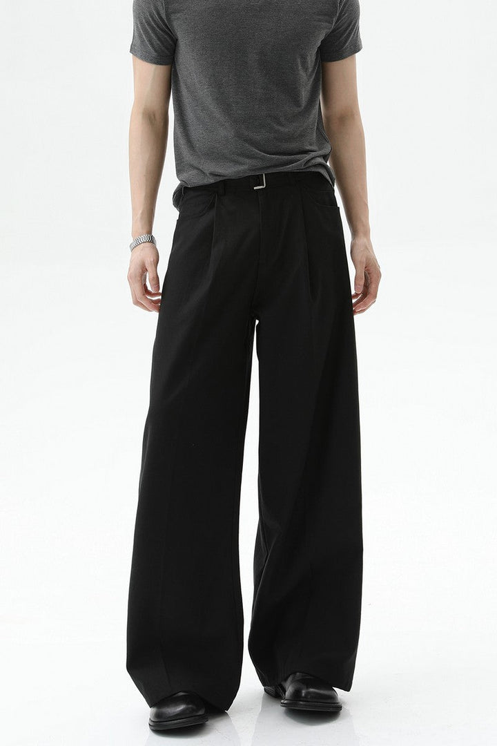 Detachable Belt Wide Leg Trousers