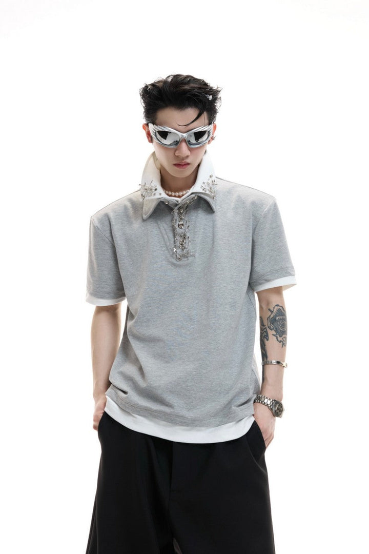 Double Layer Pin Detail Polo