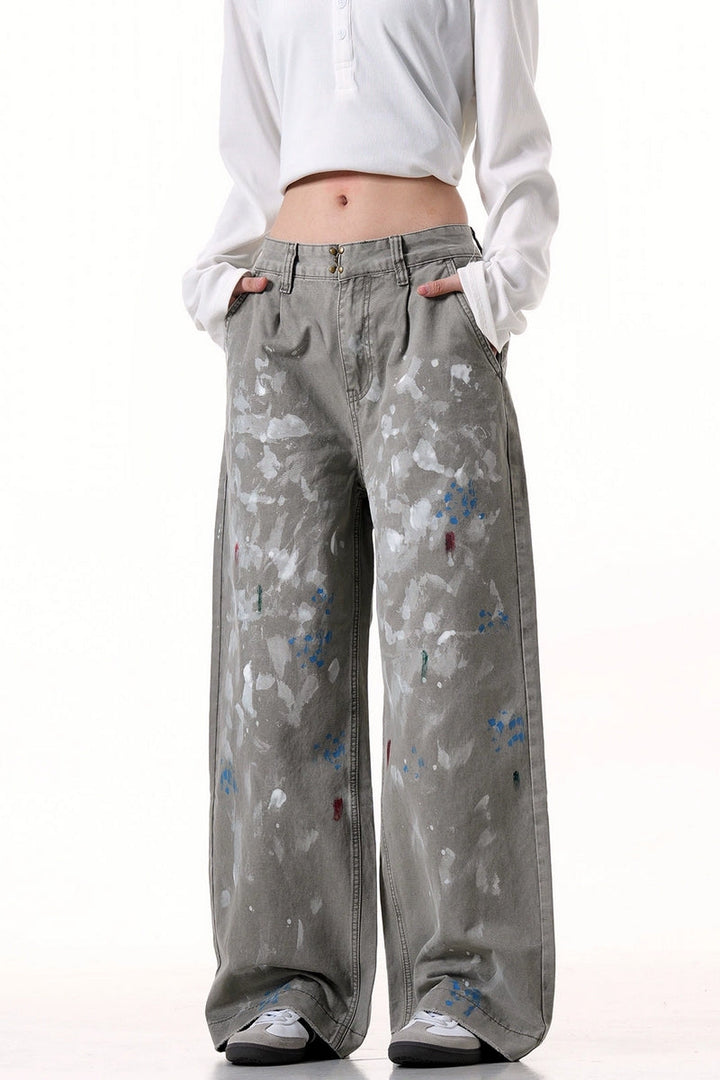 Paint Splatter Graffiti Cargo Pants