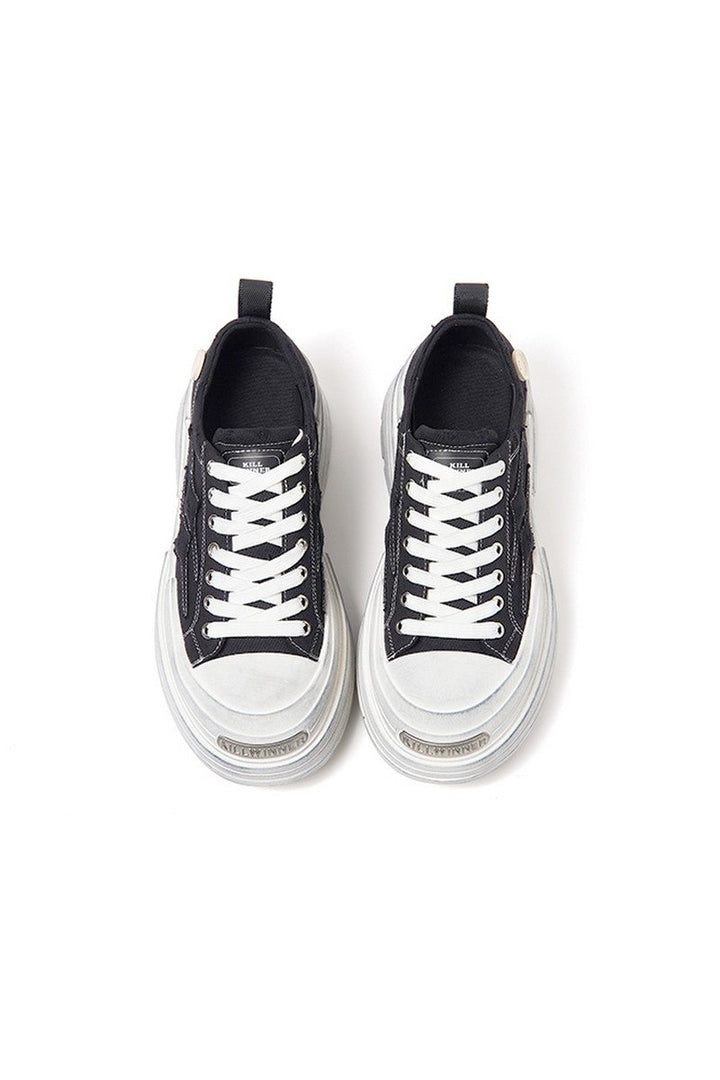 Distressed Chunky Sole Sneakers