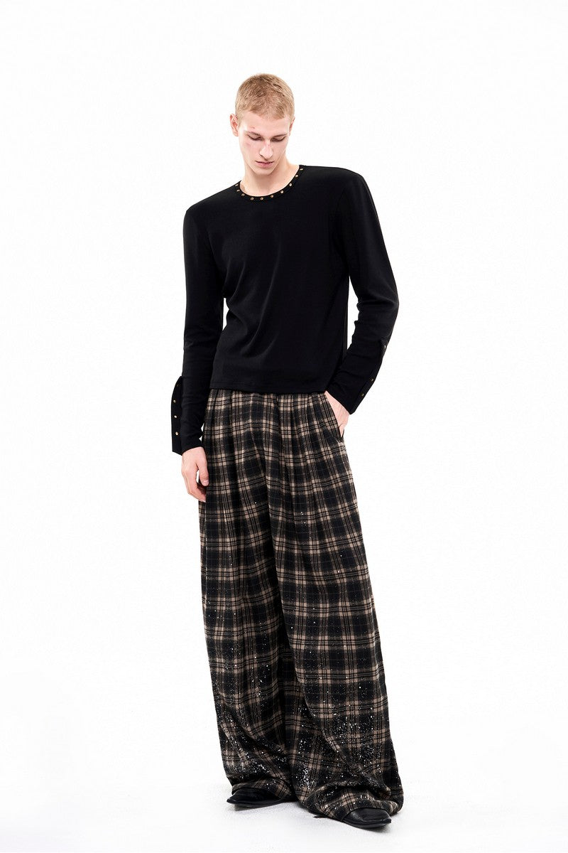 Studded Long Sleeve Layering Tee