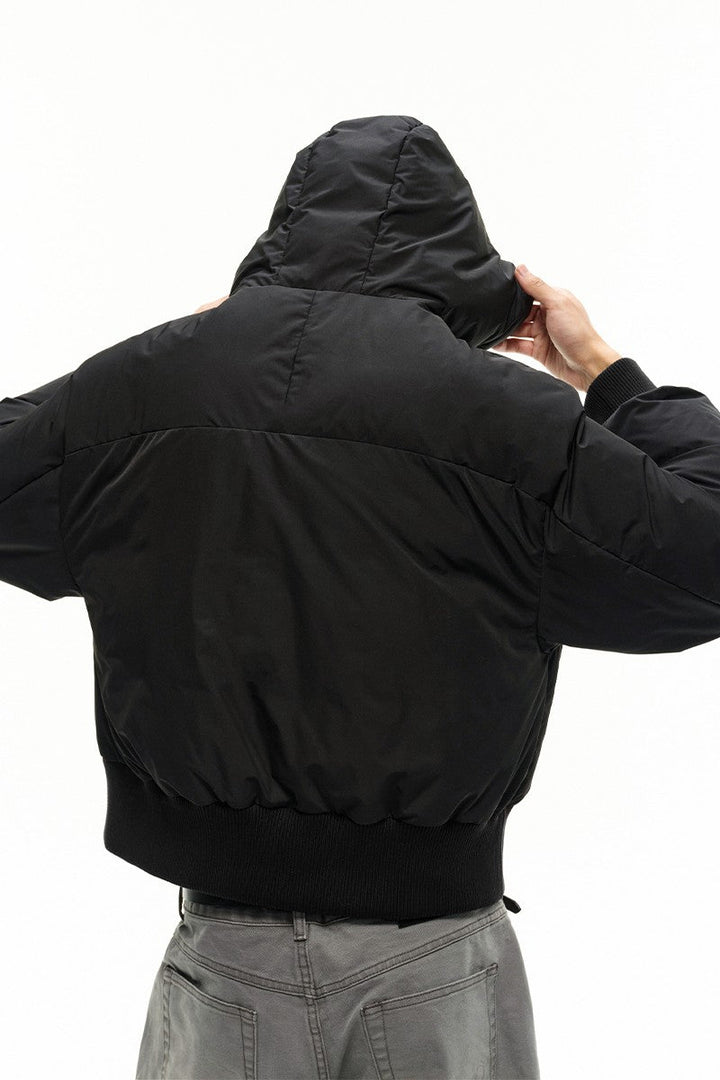 Asymmetrical Placket Puffer Jacket