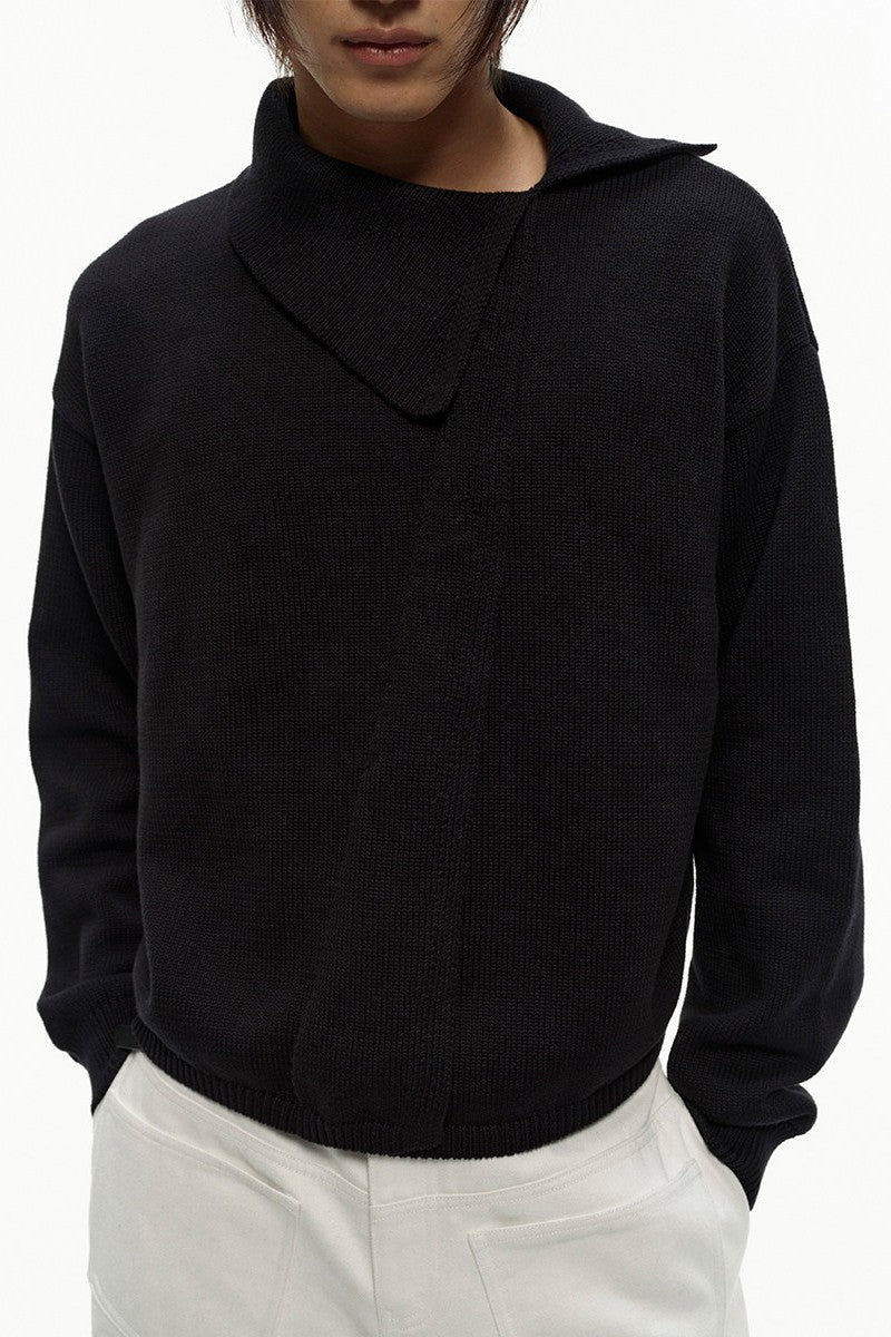 Asymmetrical Wool Blend Sweater