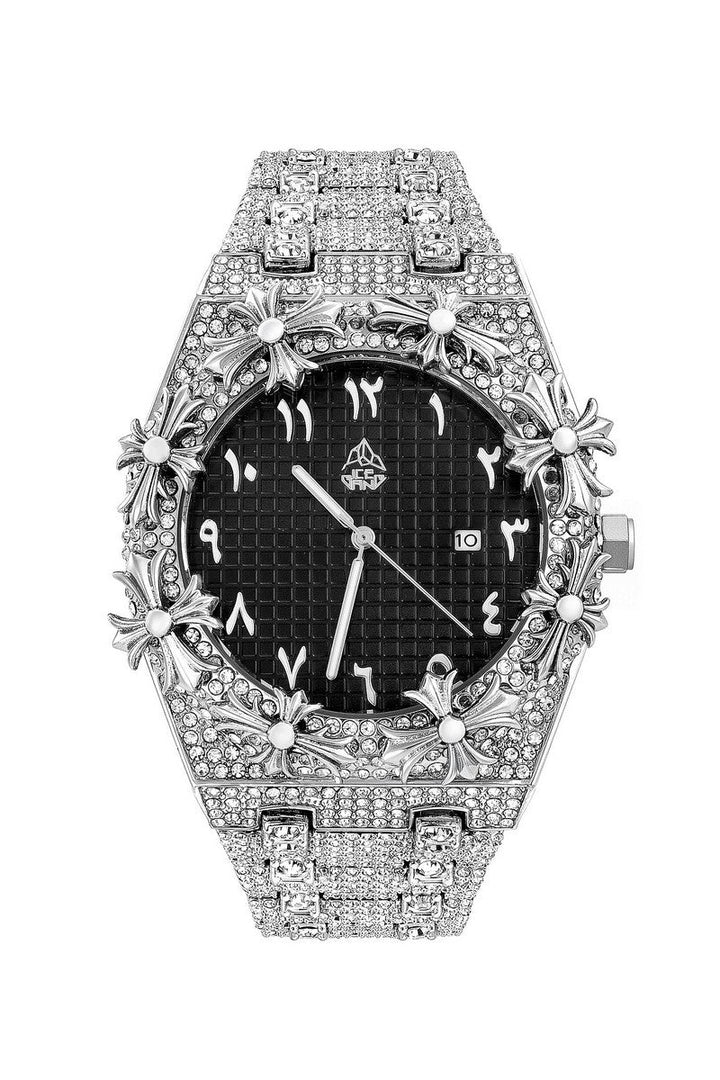 Iced Cross Fleur Quartz Watch