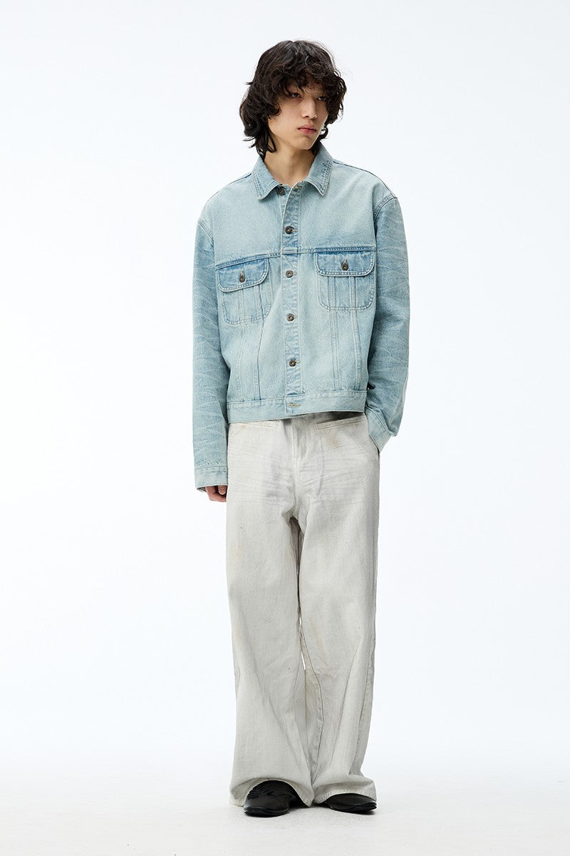 Washed Honeycomb Denim Jacket