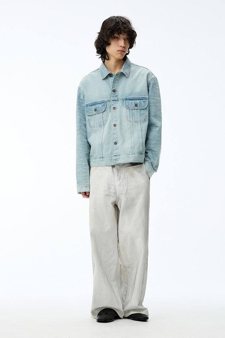 Washed Honeycomb Denim Jacket