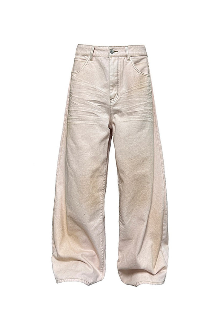 Baggy Pink Washed Jeans