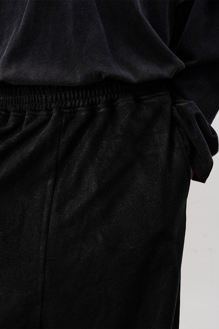 Waxed Low Crotch Sweatpants