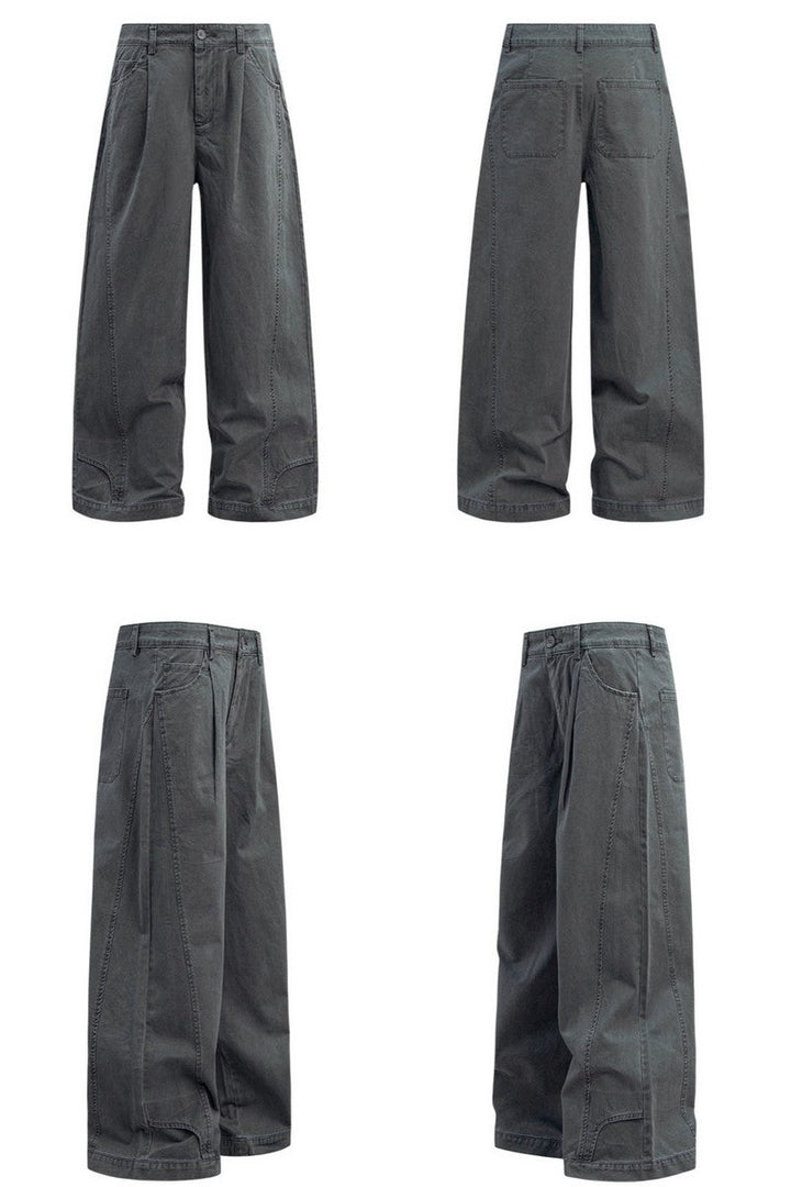 Washed Straight Work Pants