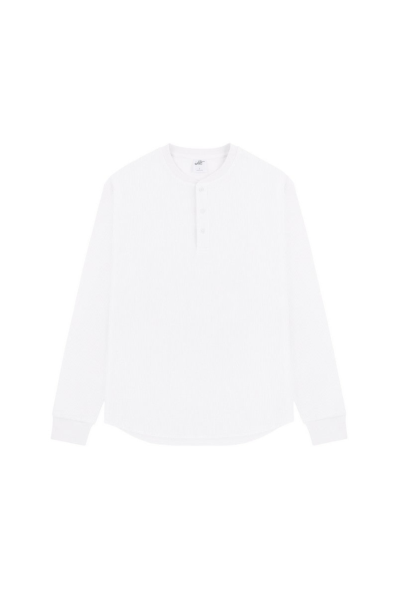 Waffle Henley Long Sleeve Tee