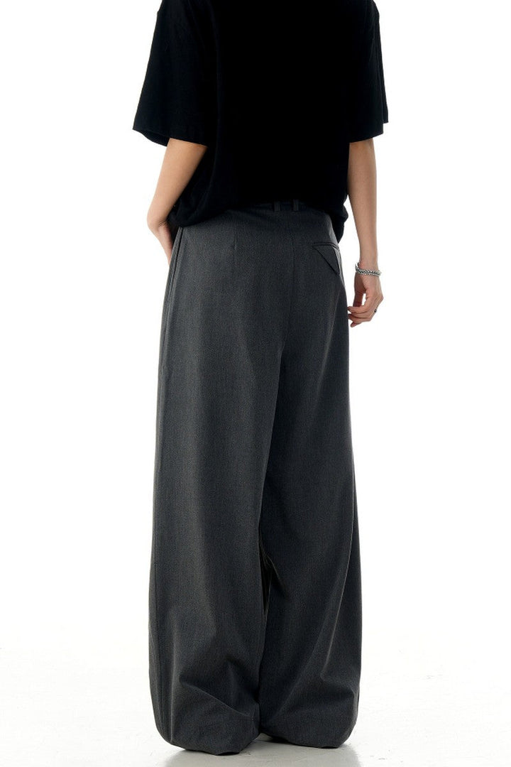 Gray Straight Trousers