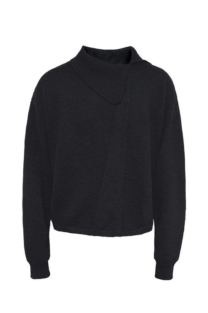 Asymmetrical Wool Blend Sweater