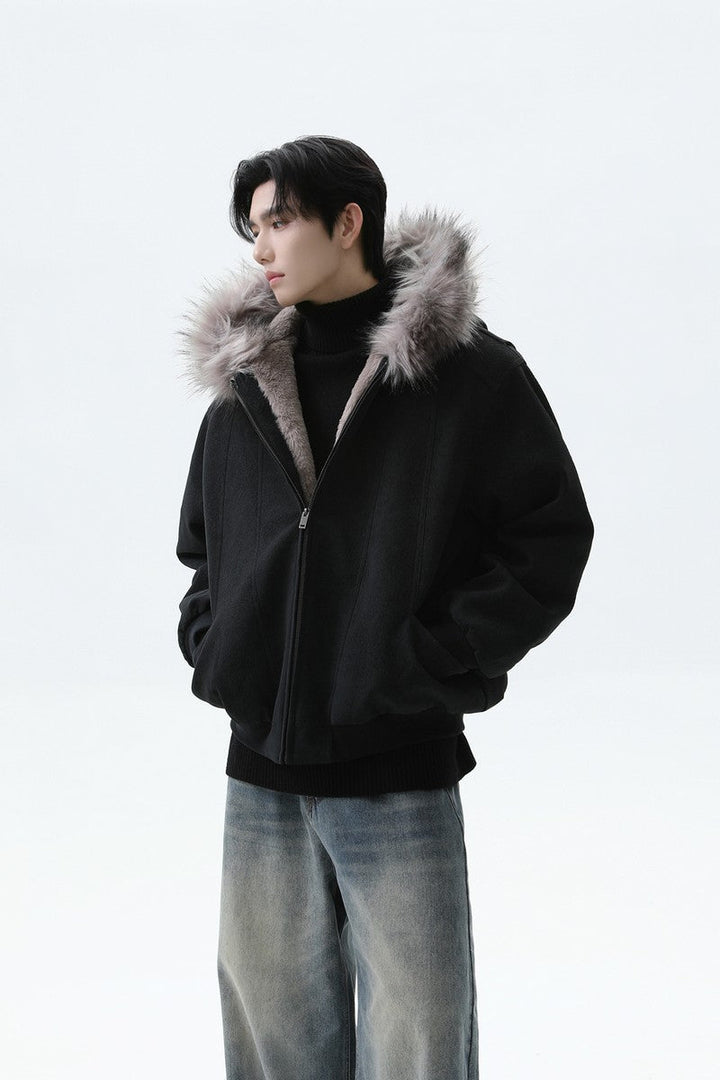 Faux Fur Hooded Puffer Jacket