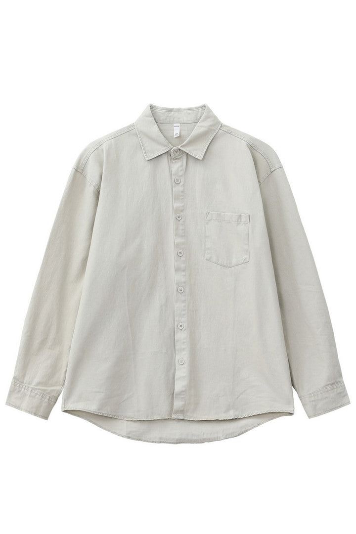 Washed Cotton Minimal Shirt